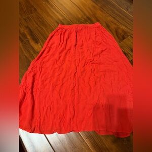 Abercrombie & Fitch Vibrant Red A-Line Skirt